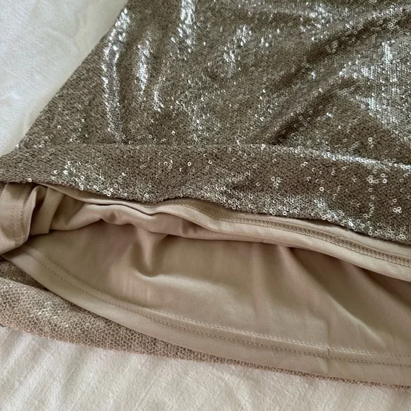 Forever 21 Exclusive Sequin Mini Dress – Silver & Champagne, Size Medium - Picture 8 of 11